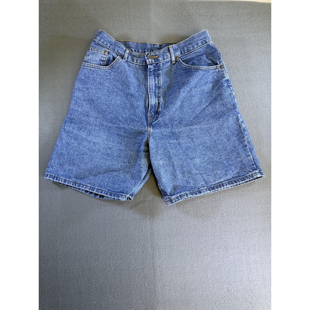 CHIC Shorts Womens 12 Blue Denim Mom High Rise Relaxed Fit 5-Pocket Casual